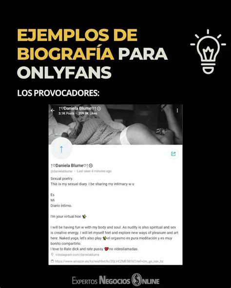 que poner en mi biografia de onlyfans|Guía definitiva para una biografía de OnlyFans que。